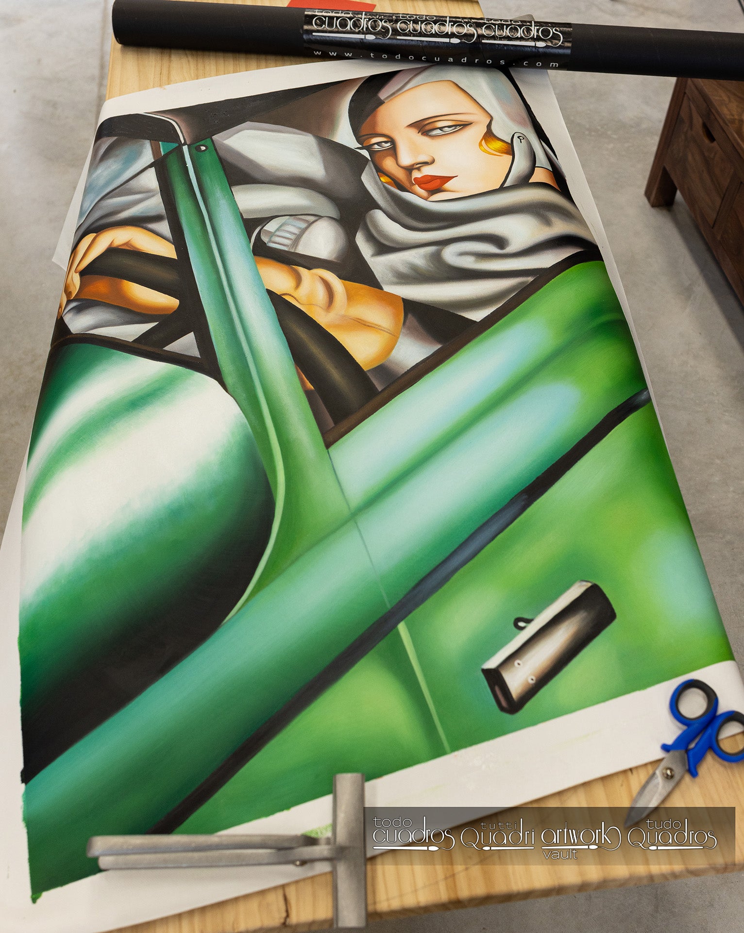Autoportrait (Tamara in a Green Bugatti), Lempicka
