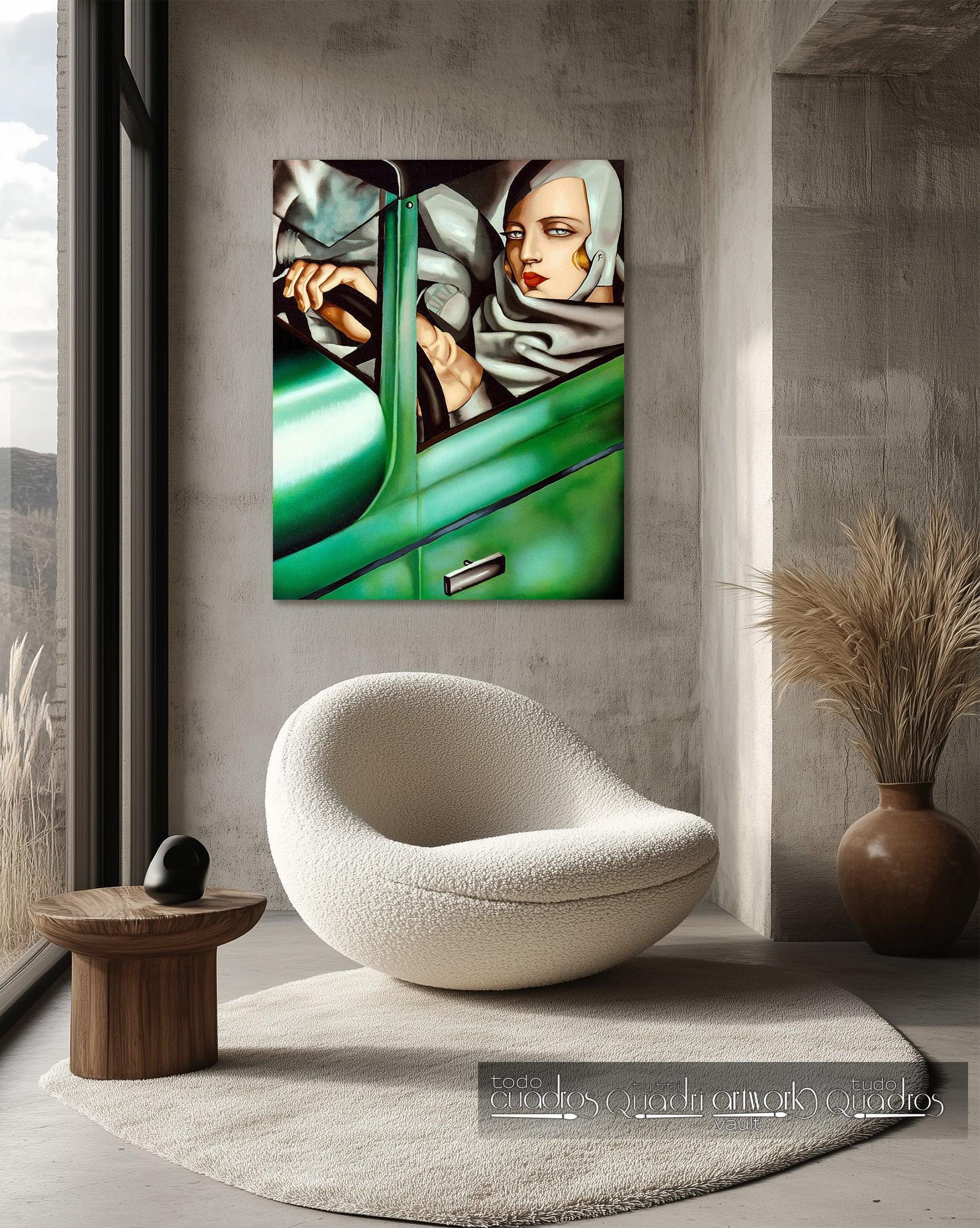 Autoportrait (Tamara in a Green Bugatti), Lempicka