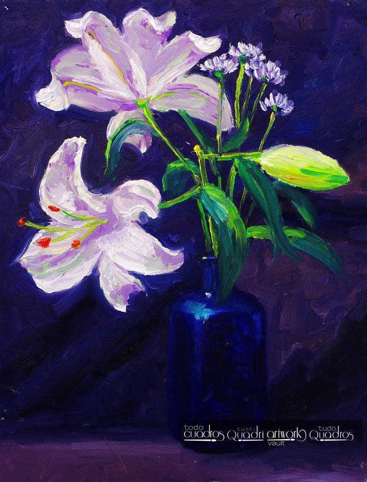 lily flower oil painting Lilies painting, flower painting for decoration