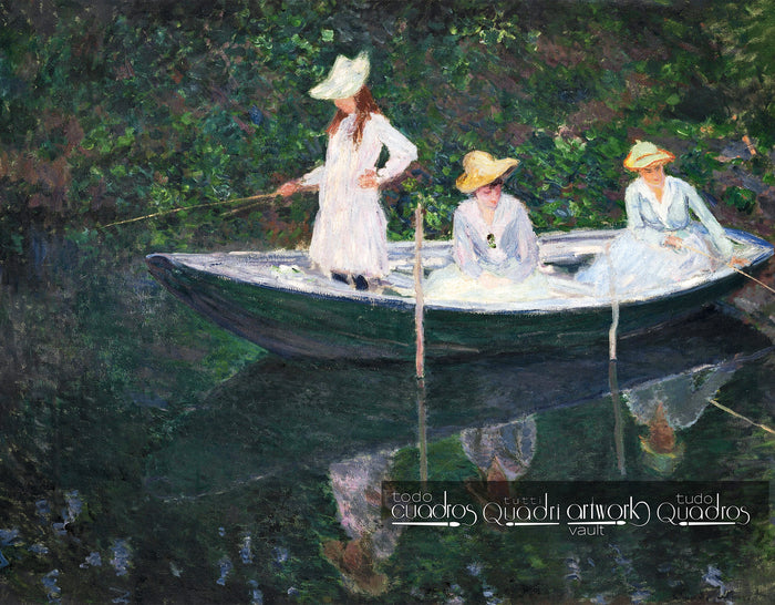 In a Norwegian Boat. The Boat at Giverny, Monet