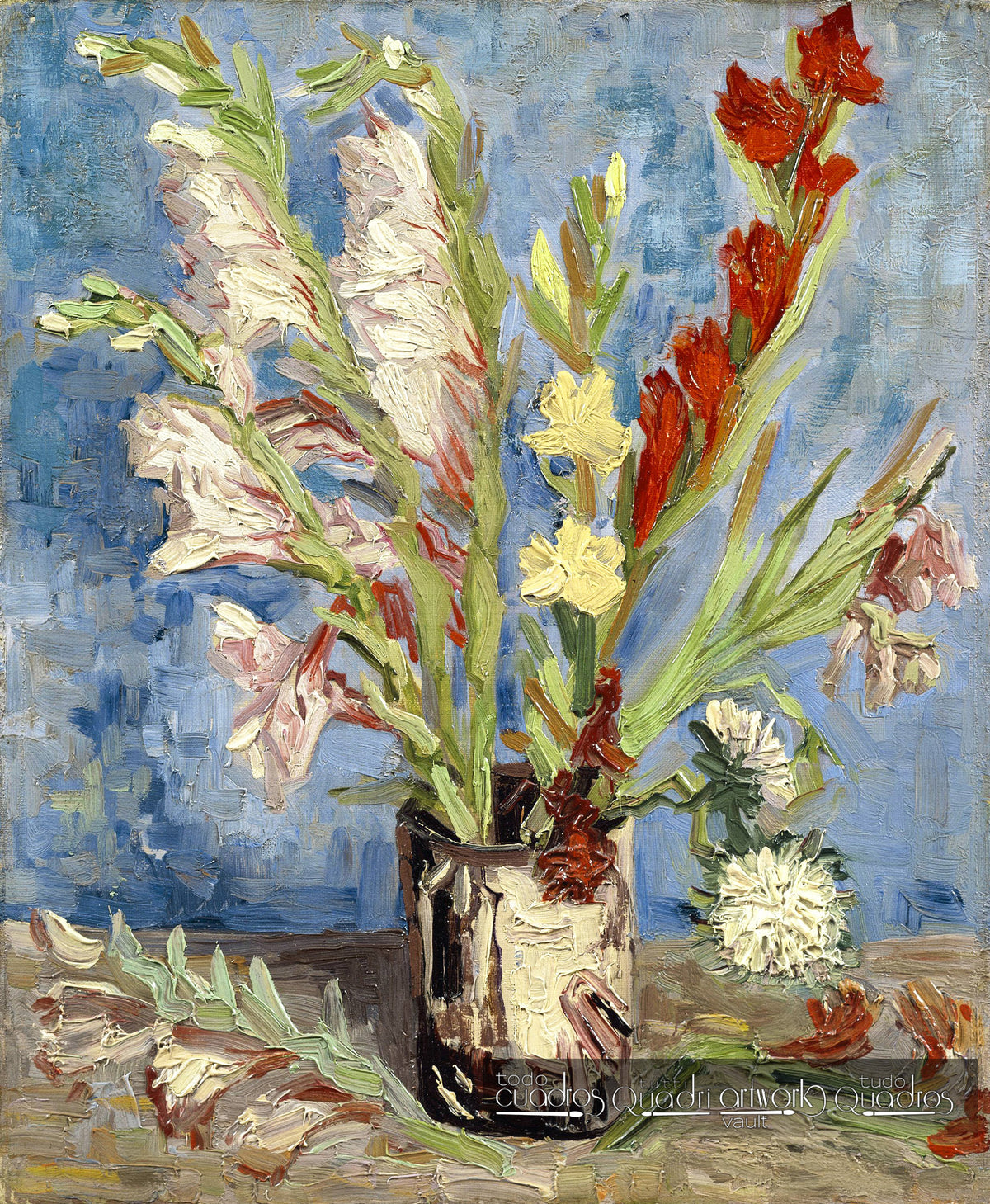 Vase with Gladioli and Chinese Asters, Van Gogh