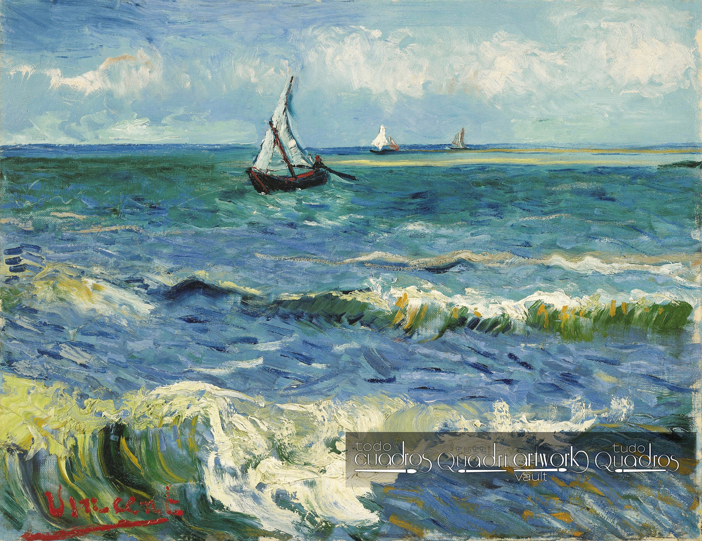 Seascape at Les Saintes-Maries-de-la-Mer, Van Gogh