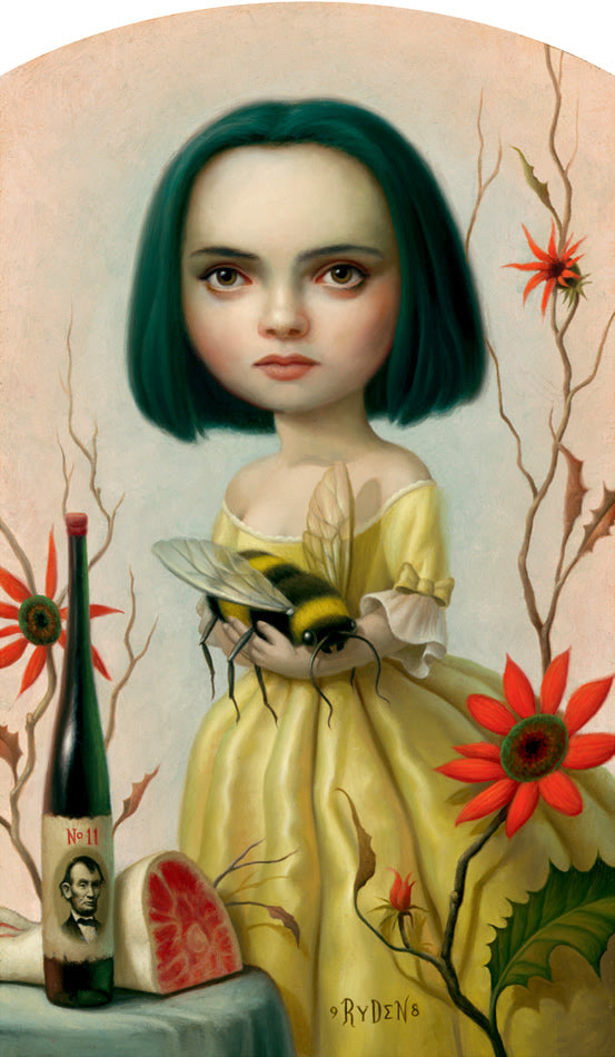 Girl with a bee.