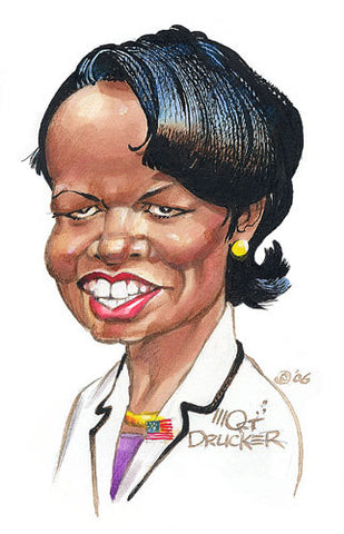 Caricature of the American politician.