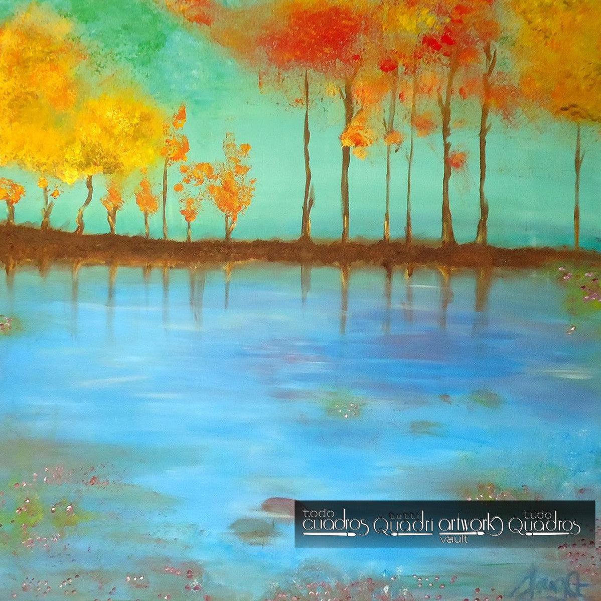 Painting "The Blue Lake" <br /> A. Croxatto