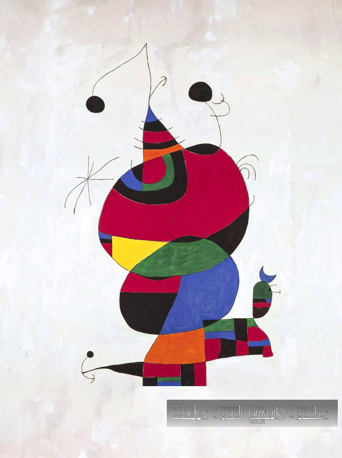 Woman, Bird and Star (Homage to Pablo Picasso), Miró