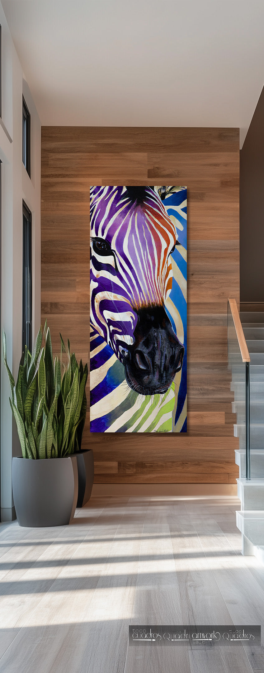 Psycho zebra, oil
