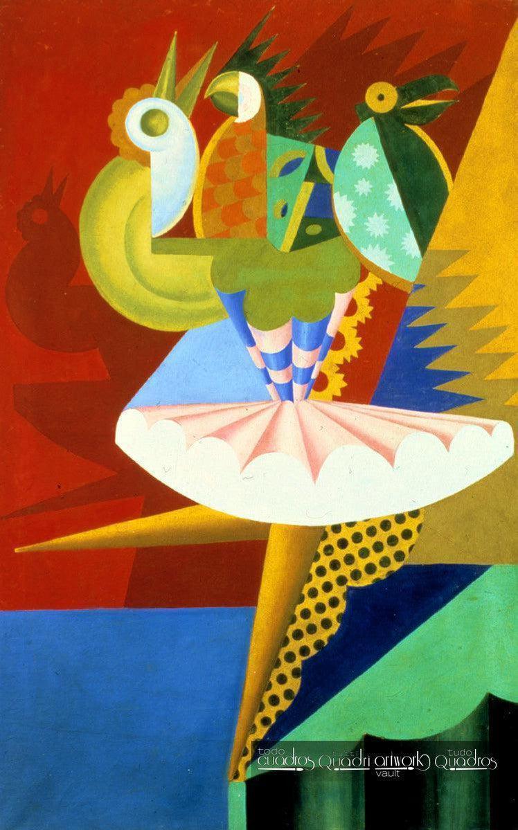 Rotation of Ballerina and Parrots, Depero