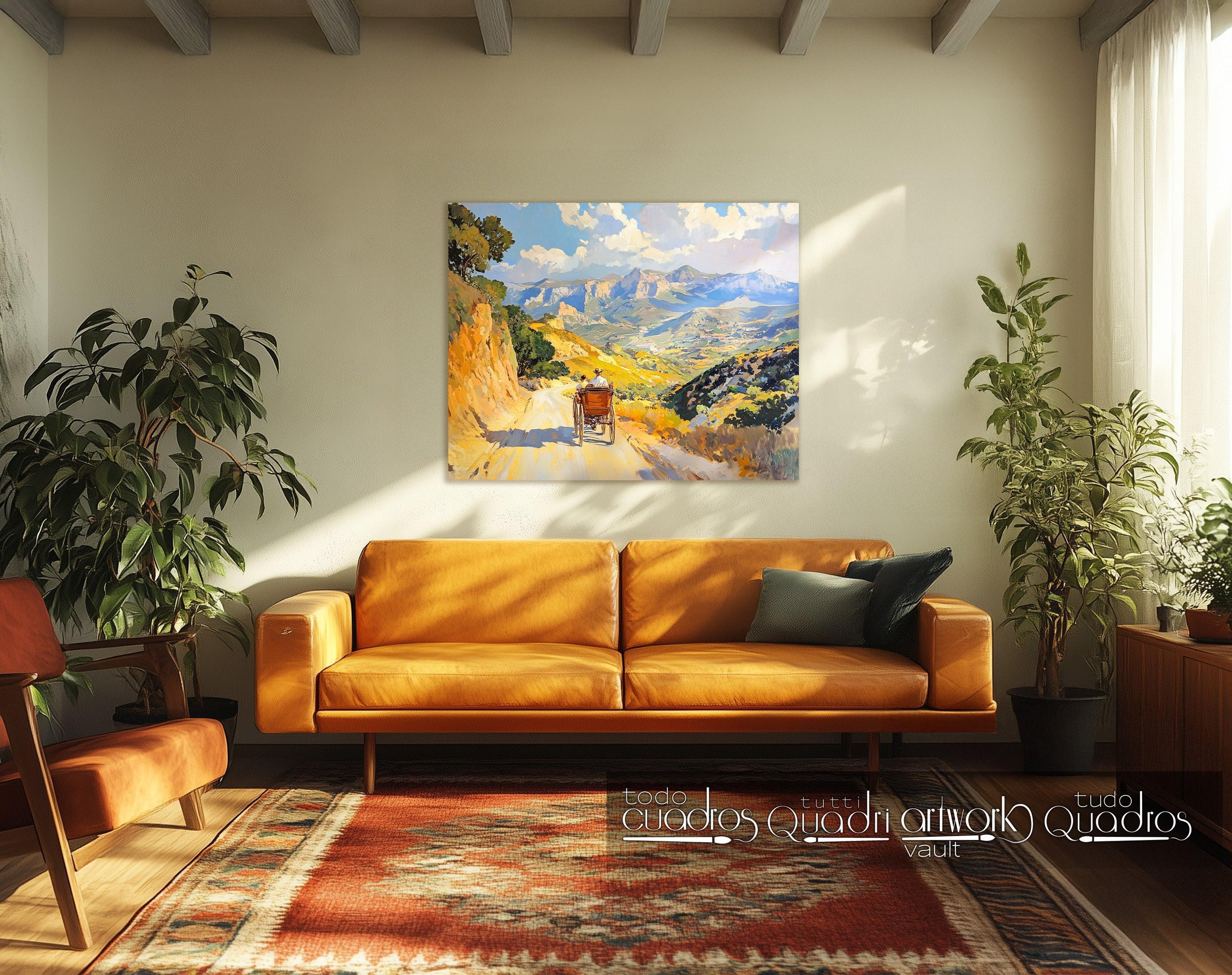 Path through mountains, Sorolla style