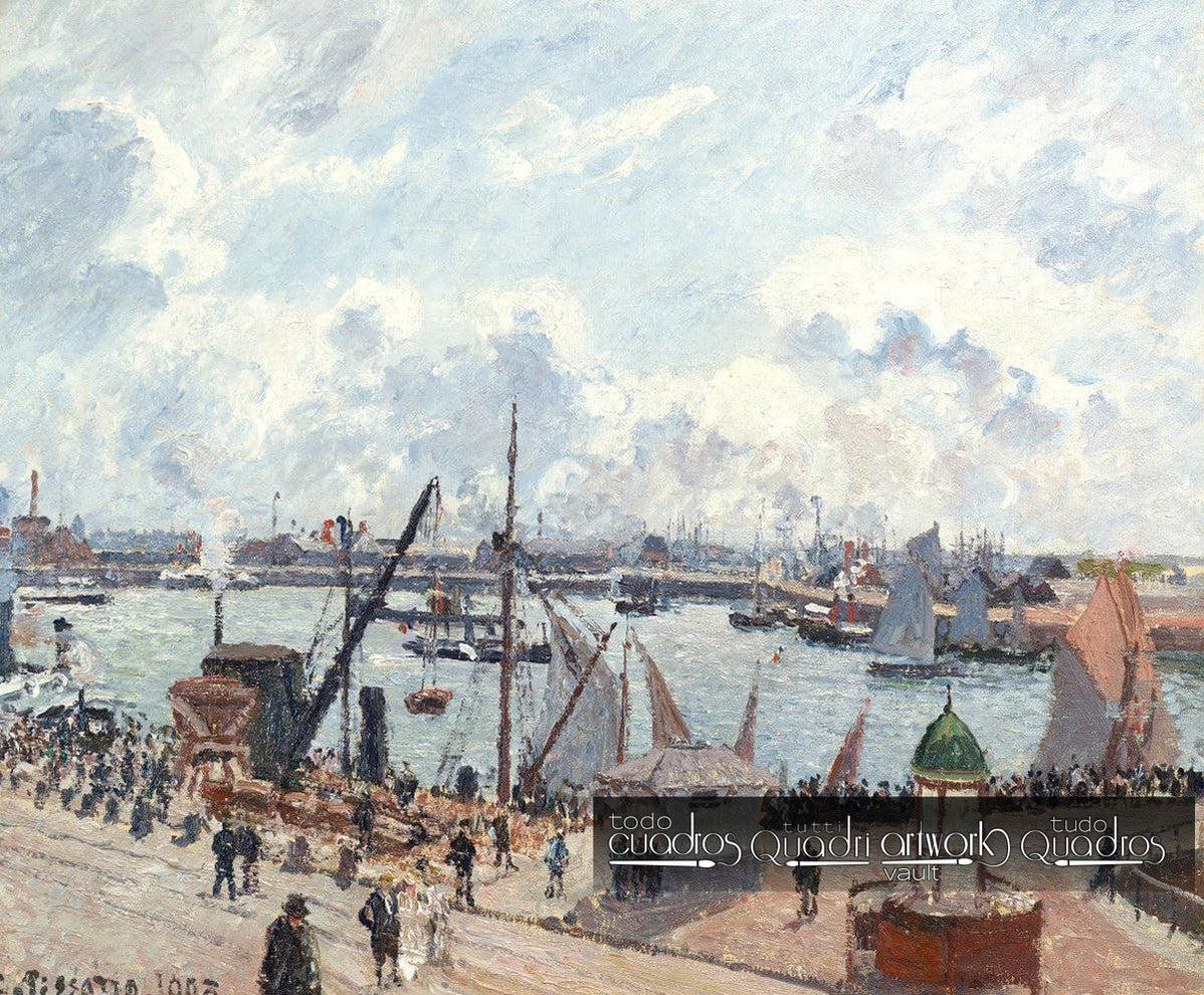 The Outer Harbour of Le Havre, Morning, Sun, Tide. Pissarro