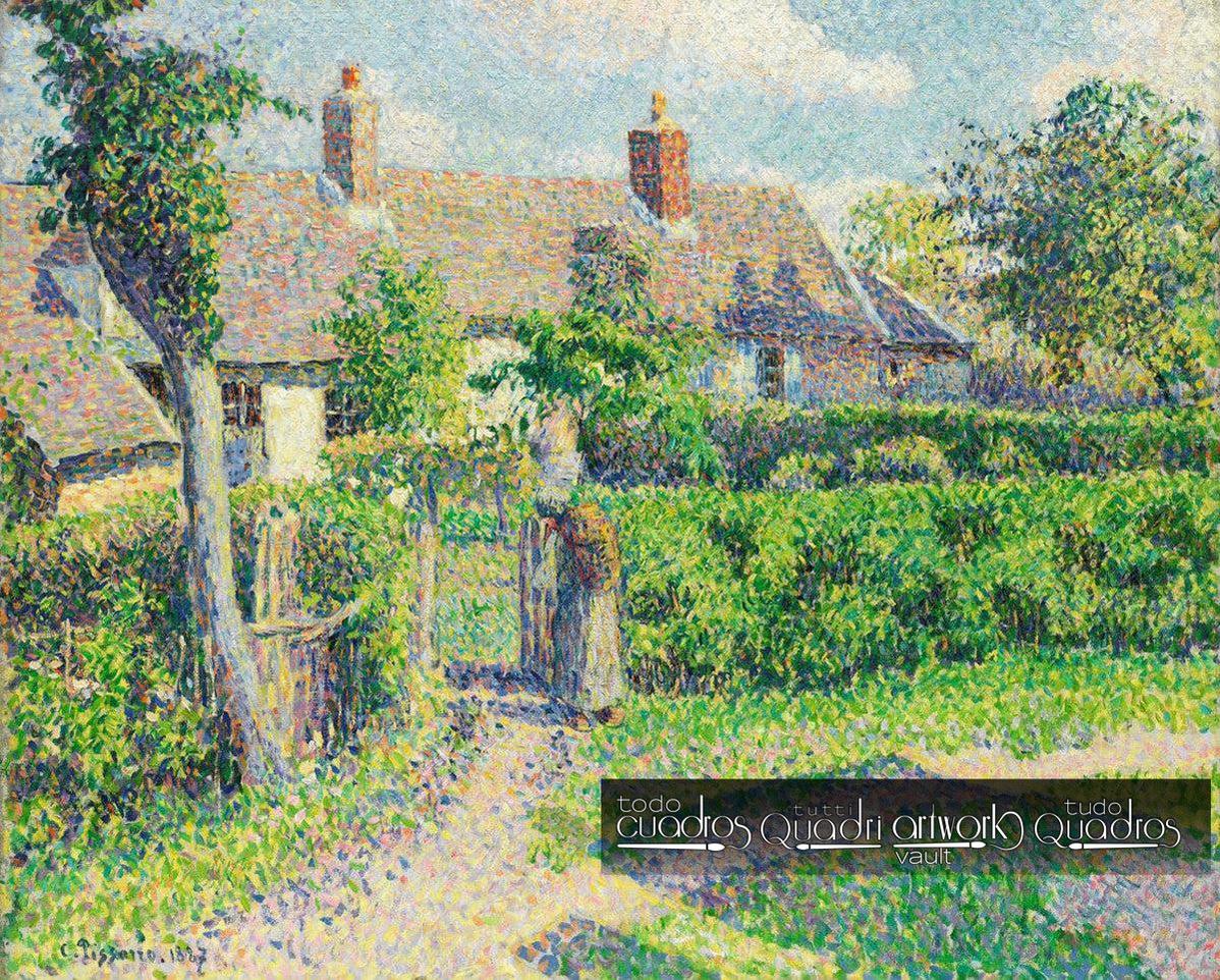 Peasants' houses, Eragny. Pissarro