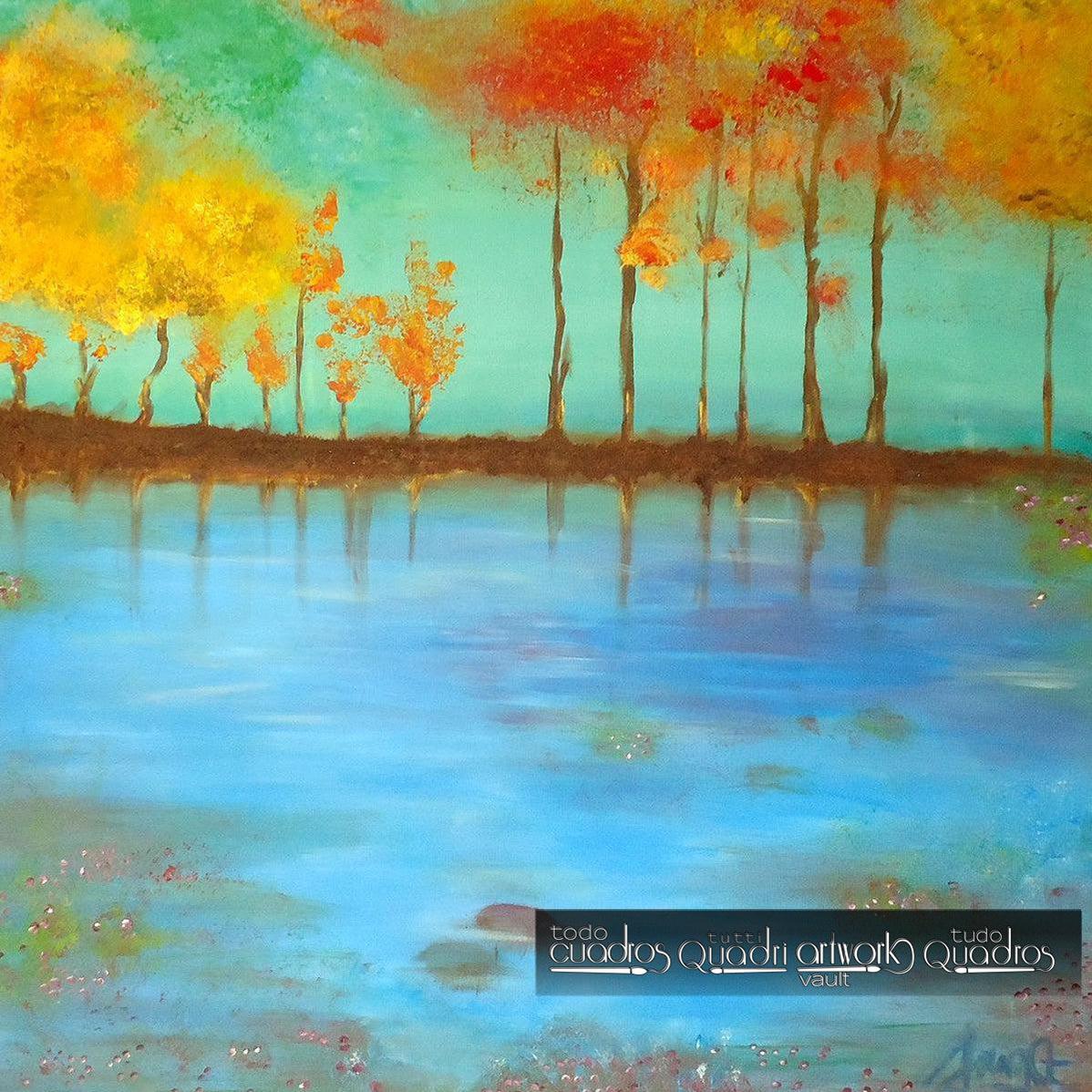 Painting "The Blue Lake" <br /> A. Croxatto