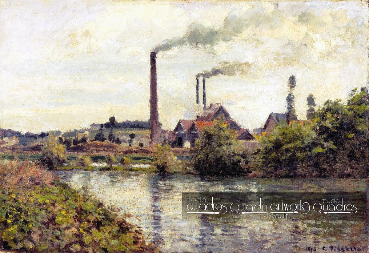 The Factory at Pontoise, Pissarro