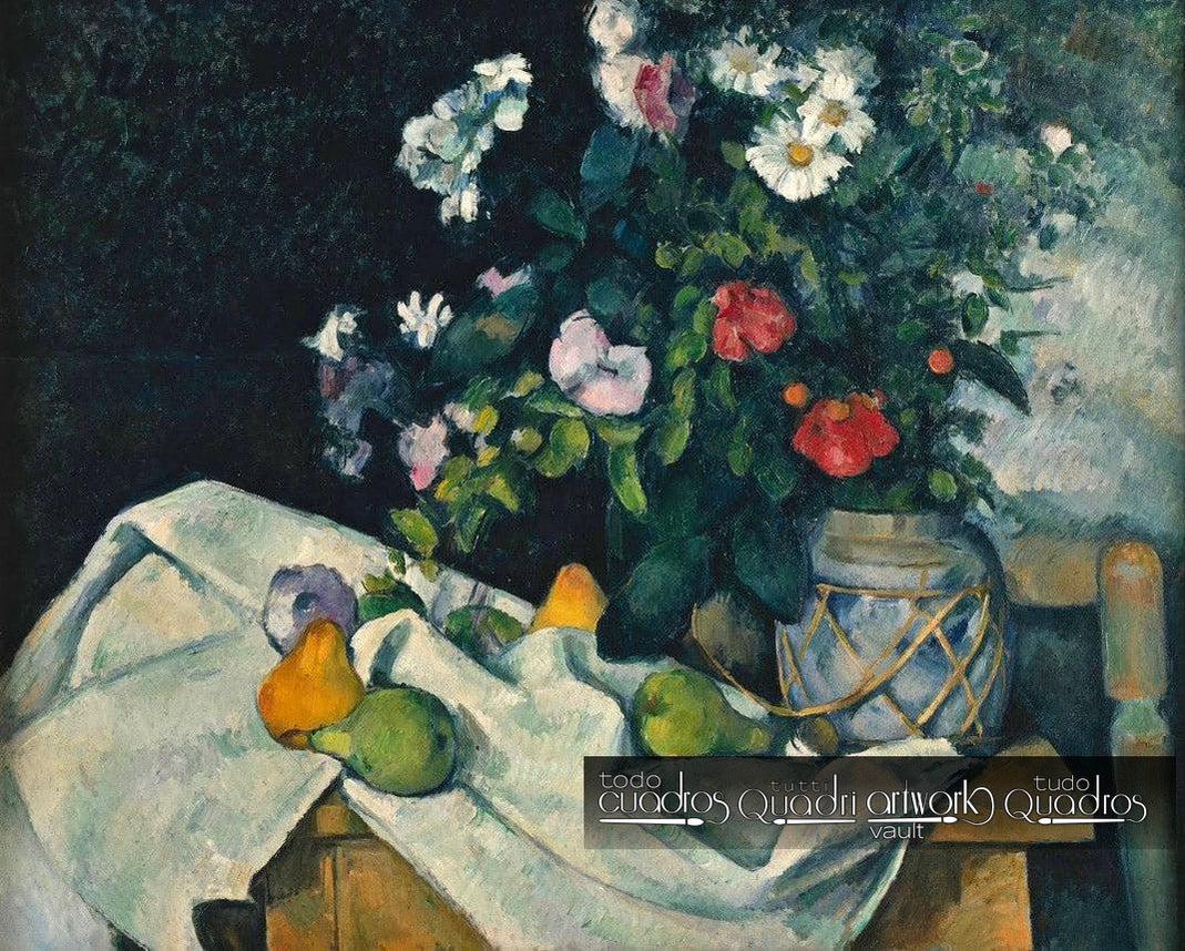 Still Life with Flowers and Fruit, Cézanne