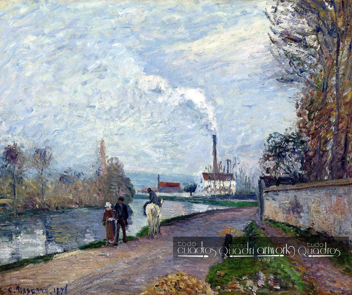 The Oise near Pontoise in Grey Weather, Pissarro